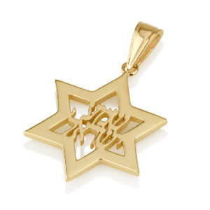 14k Gold Shema Star of David - Baltinester Jewelry