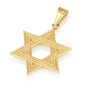 14k Gold Star of David Kaleidoscope Pendant - Baltinester Jewelry