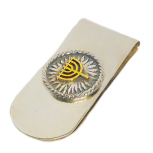 Silver and Gold Menorah Money Clip - Baltinester Jewelry