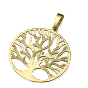 14k Gold Tree of Life Round Pendant - Baltinester Jewelry