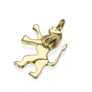 Tiny 14k Yellow Gold Tribe of Judah Lion Pendant - Baltinester Jewelry