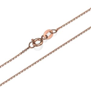 Anchor Link Chain in 14k Rose Gold 1.1mm 16-24" - Baltinester Jewelry