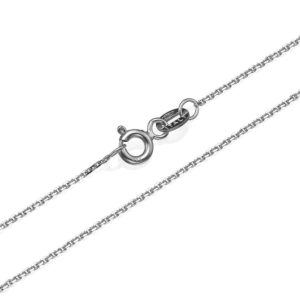 Anchor Link Chain in 14k White Gold 1.1mm 16-24" - Baltinester Jewelry