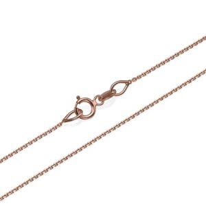 Anchor Link Chain in 14k Rose Gold 0.9mm 16-24" - Baltinester Jewelry