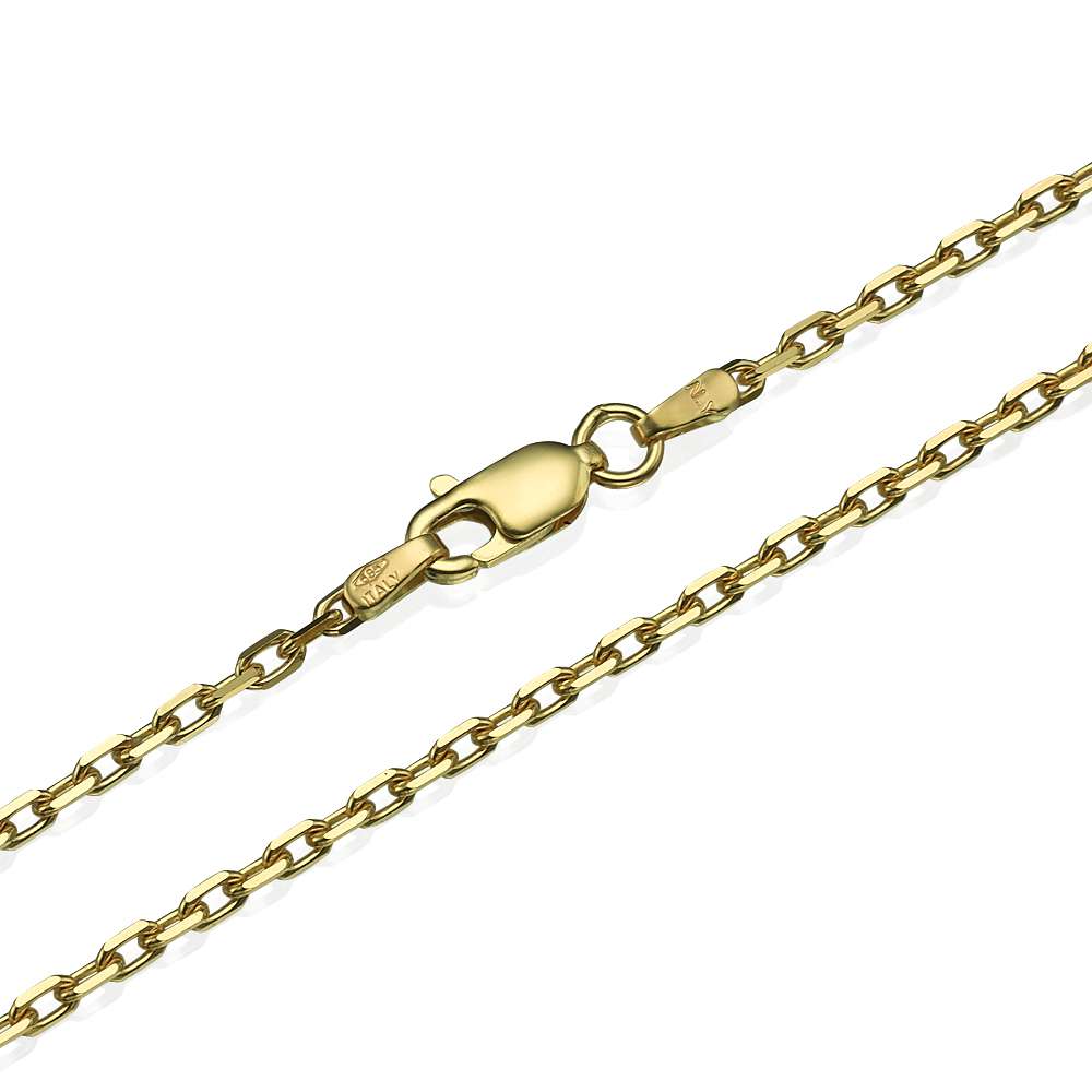 Anchor Link Chain in 14k Yellow Gold 2.1mm 16-24" - Baltinester Jewelry