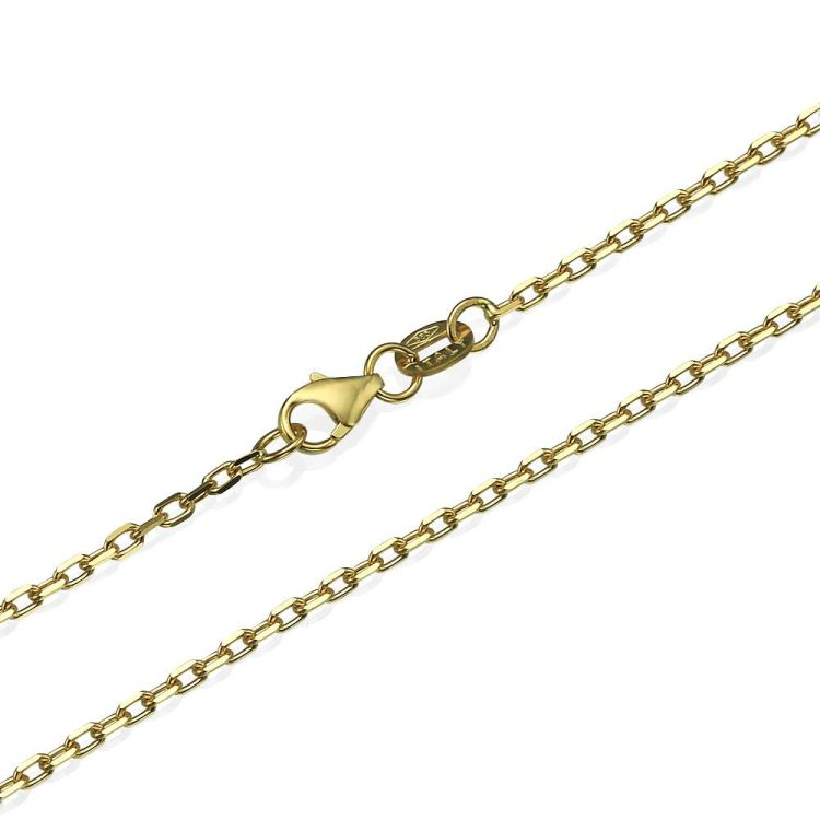 Anchor Link Chain in 14k Yellow Gold 1.7mm 16-24" - Baltinester Jewelry