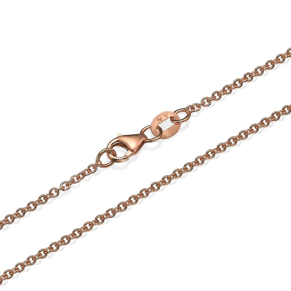 Rolo Link Chain in 14k Rose Gold 1.6mm 16-24" - Baltinester Jewelry