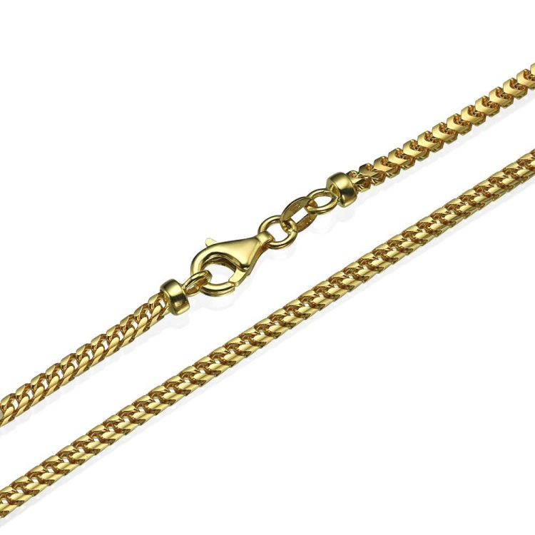 Franco Chain in 14k Yellow Gold 3mm 16-28" - Baltinester Jewelry