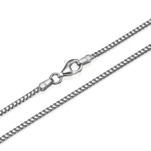 Franco Chain in 14k White Gold 1.5mm 16-28" - Baltinester Jewelry