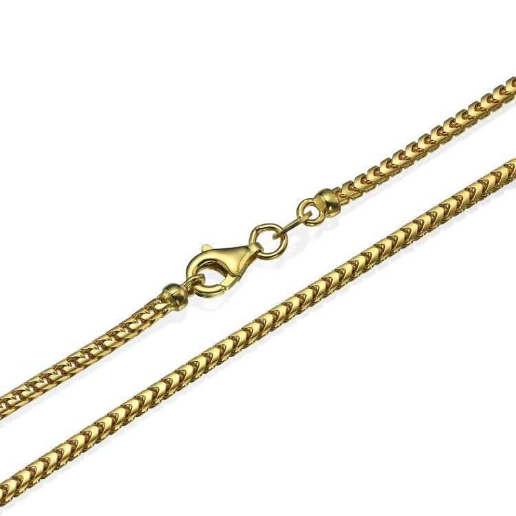 Franco Chain in 14k Yellow Gold 2mm 16-28" - Baltinester Jewelry