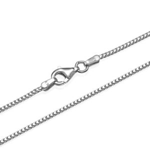 Franco Chain in 14k White Gold 1.2mm 16-28" - Baltinester Jewelry