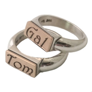Personalized Silver and Gold Ring - Baltinester Jewelry