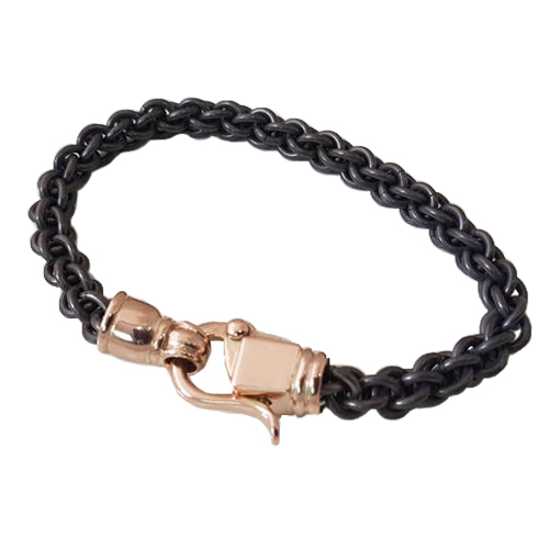 Titanium and Gold Chain Bracelet - Baltinester Jewelry