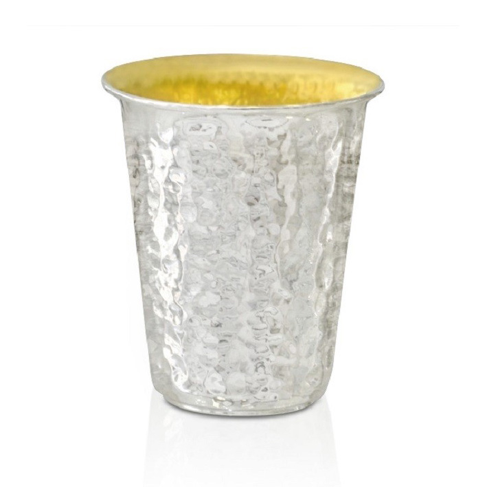 Gideon Hammered Silver Kiddush Cup - Baltinester Jewelry