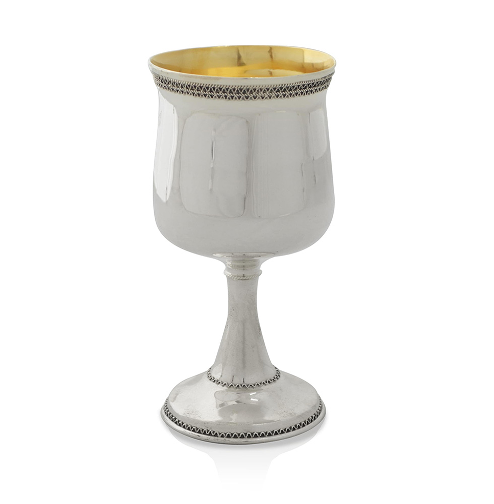 Elad Polished Sterling Silver Kiddush Cup - Baltinester Jewelry