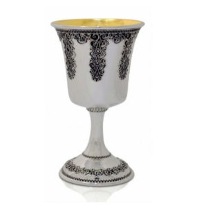 Yaniv Embellished Silver Kiddush Cup - Baltinester Jewelry