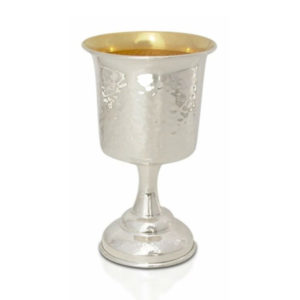 Dror Hammered Silver Kiddush Cup - Baltinester Jewelry