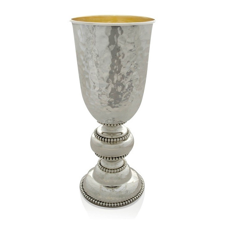 Dovber Hammered Kiddush Cup - Baltinester Jewelry