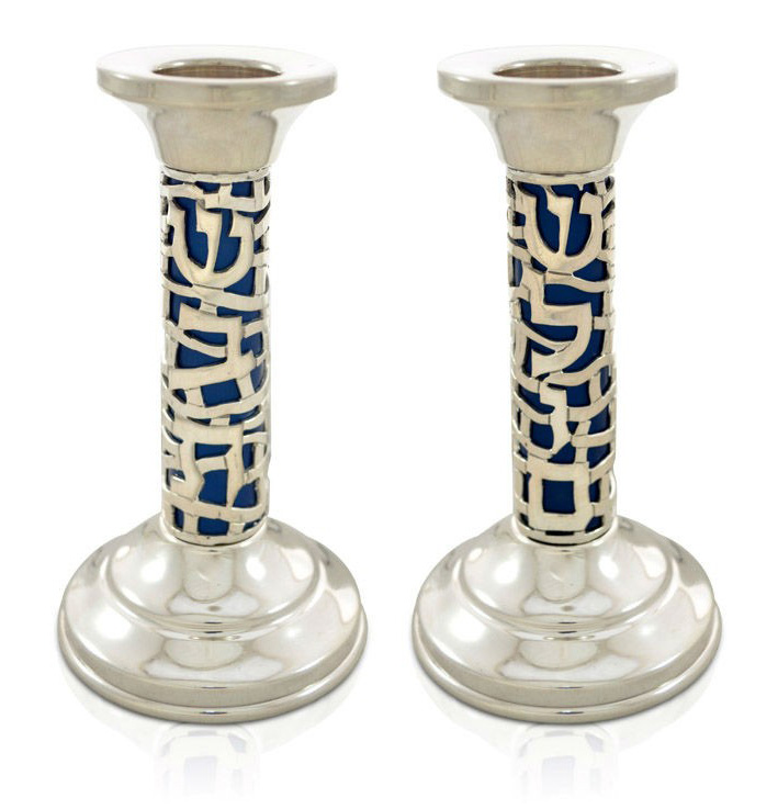 Shulamit Color Sterling Silver Candlesticks - Baltinester Jewelry