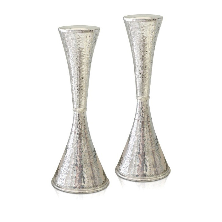 Rivka Contemporary Sterling Silver Candlesticks - Baltinester Jewelry