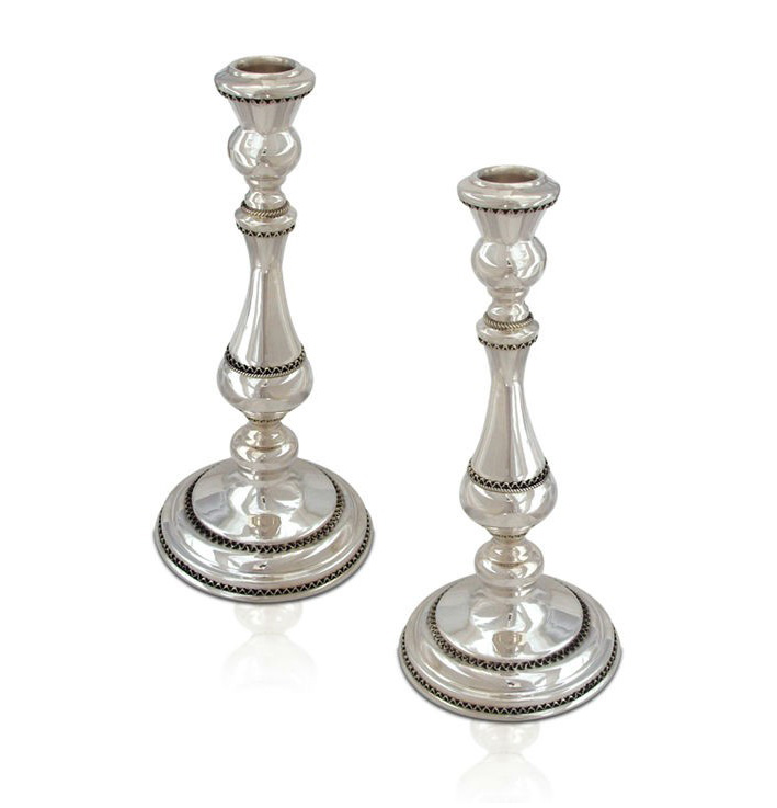 Gili Small Sterling Silver Candlesticks - Baltinester Jewelry