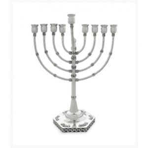 Elazar Large Sterling Silver Hanukkah Menorah - Baltinester Jewelry