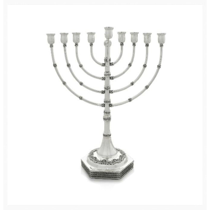 Eliezer Sterling Silver Hanukkah Menorah - Baltinester Jewelry