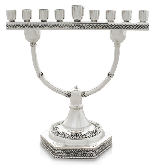 Two-In-One Sterling Silver Menorah Candelabra - Baltinester Jewelry