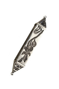 Adorned Sterling Silver Mezuzah Case - Baltinester Jewelry