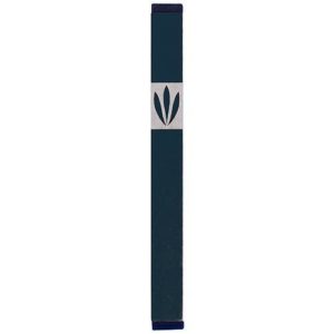 Shin Mezuzah With Leaves Design (Large) - Baltinester Jewelry