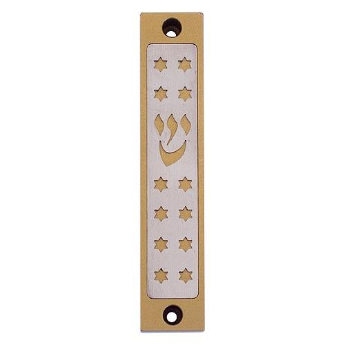Twelve Tribes Stars Mezuzah - Gold - Baltinester Jewelry