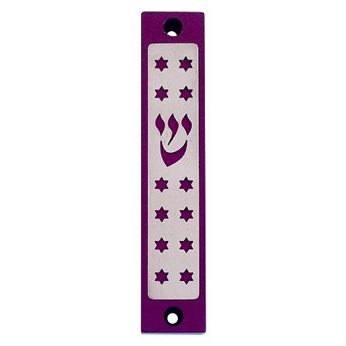 Twelve Tribes Stars Mezuzah - Purple - Baltinester Jewelry
