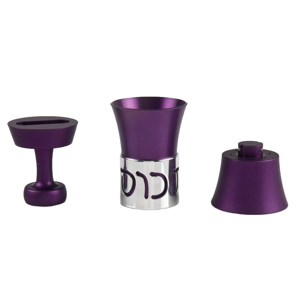 Minimalist Havdalah Set for Travel - Purple - Baltinester Jewelry