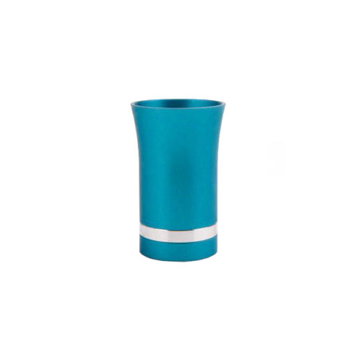 Modern-Style Small Kiddush Cup - bright-teal - Baltinester Jewelry