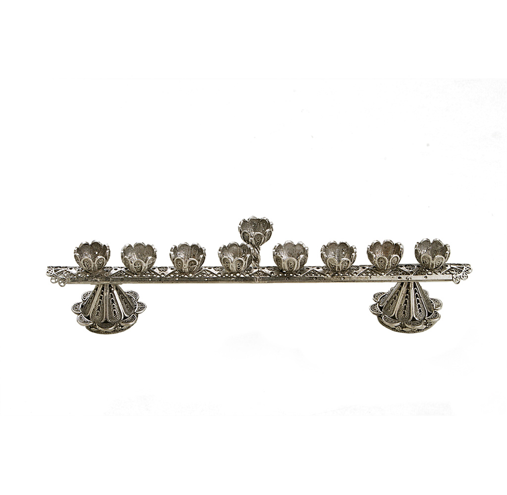 Small Silver Filigree Menorah - Baltinester Jewelry