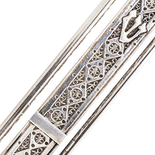Sterling Silver Pillars Mezuzah Case 4 - Baltinester Jewelry