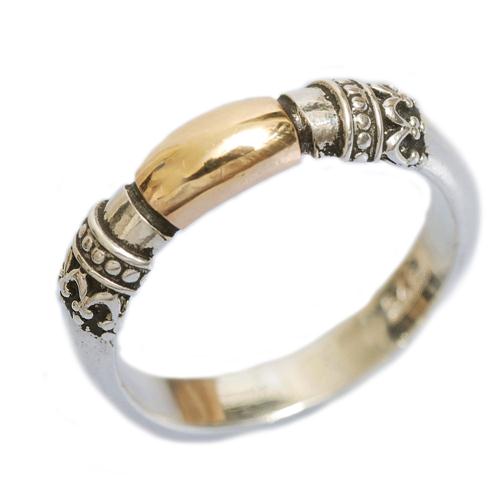 Silver and Gold Yemenite Ring - Baltinester Jewelry