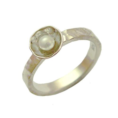 Handmade Sterling Silver Pearl Ring - Baltinester Jewelry