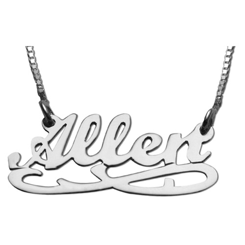 Silver Eternity Name Necklace - Baltinester Jewelry