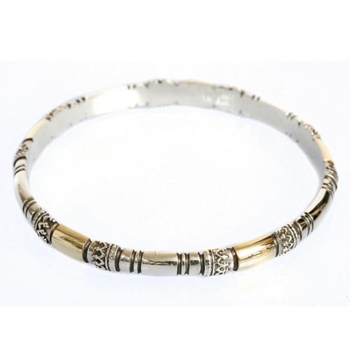 Ethnic Silver & Gold Filigree Bracelet - Baltinester Jewelry