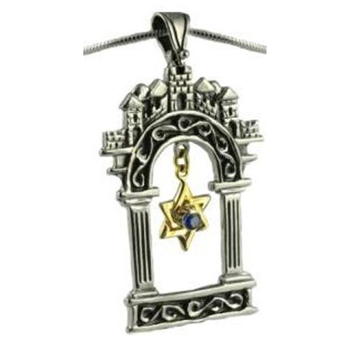 Gate of Jerusalem Star of David Pendant - Baltinester Jewelry