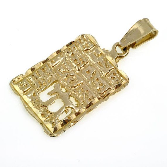 Western Wall Chai 14k Gold Pendant - Baltinester Jewelry