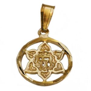 14k Gold Star of David Chai Pendant - Baltinester Jewelry