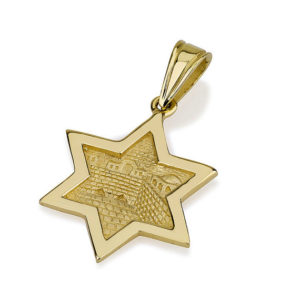 3D Jerusalem Star of David Pendant 14k Gold - Baltinester Jewelry