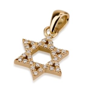 Diamond Encrusted 18k Star of David Charm - Baltinester Jewelry