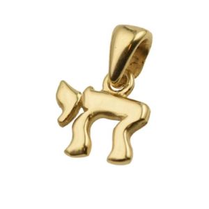 14K Gold Classic Mini Chai Pendant - Baltinester Jewelry