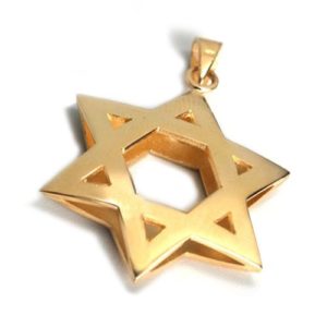 14k Gold 3D Reversible Star of David Pendant - Baltinester Jewelry