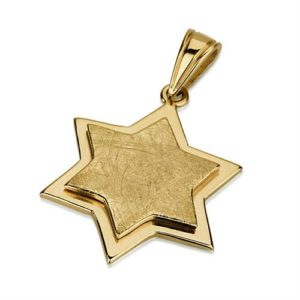 14K Gold Unique Dual Layered Star of David Pendant - Baltinester Jewelry