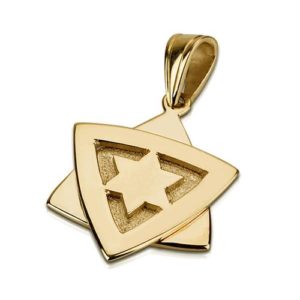 14K Gold Dual Layered Star of David Pendant - Baltinester Jewelry