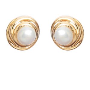 14k Gold & White Pearl Earrings - Baltinester Jewelry